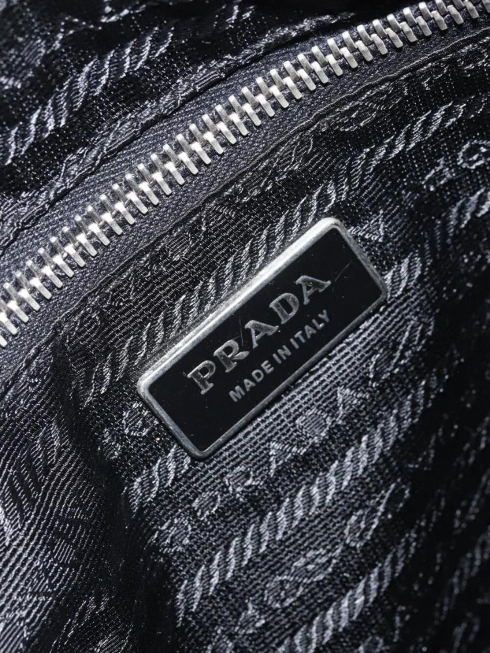 PRADA Shoulder Bag Nylon Leather Black Silver Auth 169453 - Picture 10 of 16